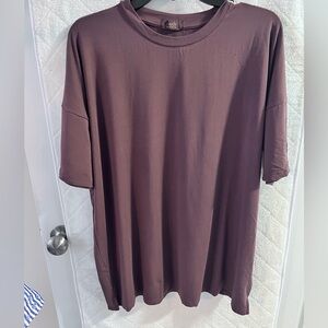 NUUDS Oversized Crew T-shirt and Biker Shorts set in Coffee